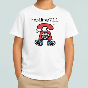 Hot Telephone Cartoon Hotline711 Kids T-Shirt