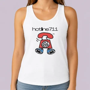 Hot Telephone Cartoon Hotline711 Tank Top