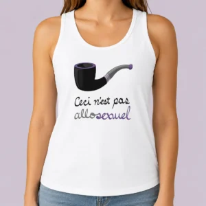 Hot Top Asexual Pride Rene Magritte Ceci N Est Pas Allosexuel Tank Top