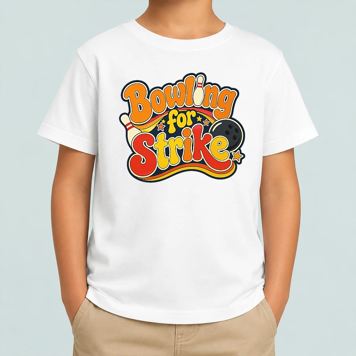 Hot Top Bowling For Strike Groovy Retro Kids T-Shirt