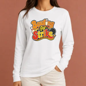Hot Top Bowling For Strike Groovy Retro Long Sleeve Shirt