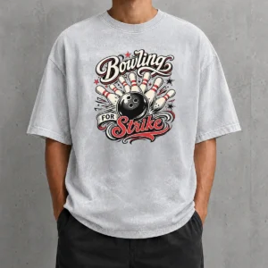 Hot Top Bowling For Strike Tattoo Washed T-Shirt