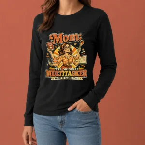 Mom The Original Multitasker Proud Vintage Long Sleeve Shirt