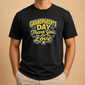 Nice Grandparents Day Thank You Cartoon Typography