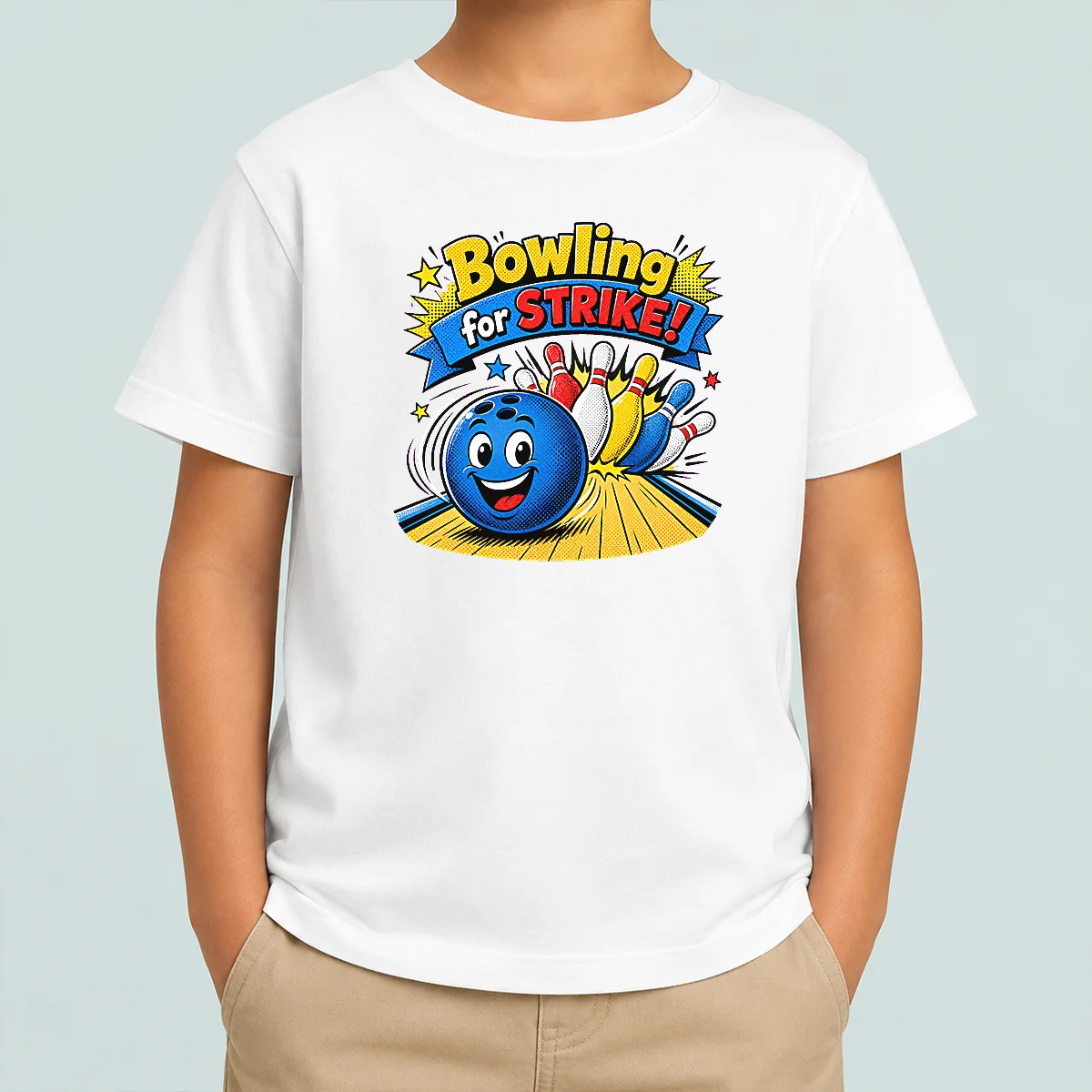 Nice Hot Bowling For Strike Cheerful Pop Art Kids T-Shirt