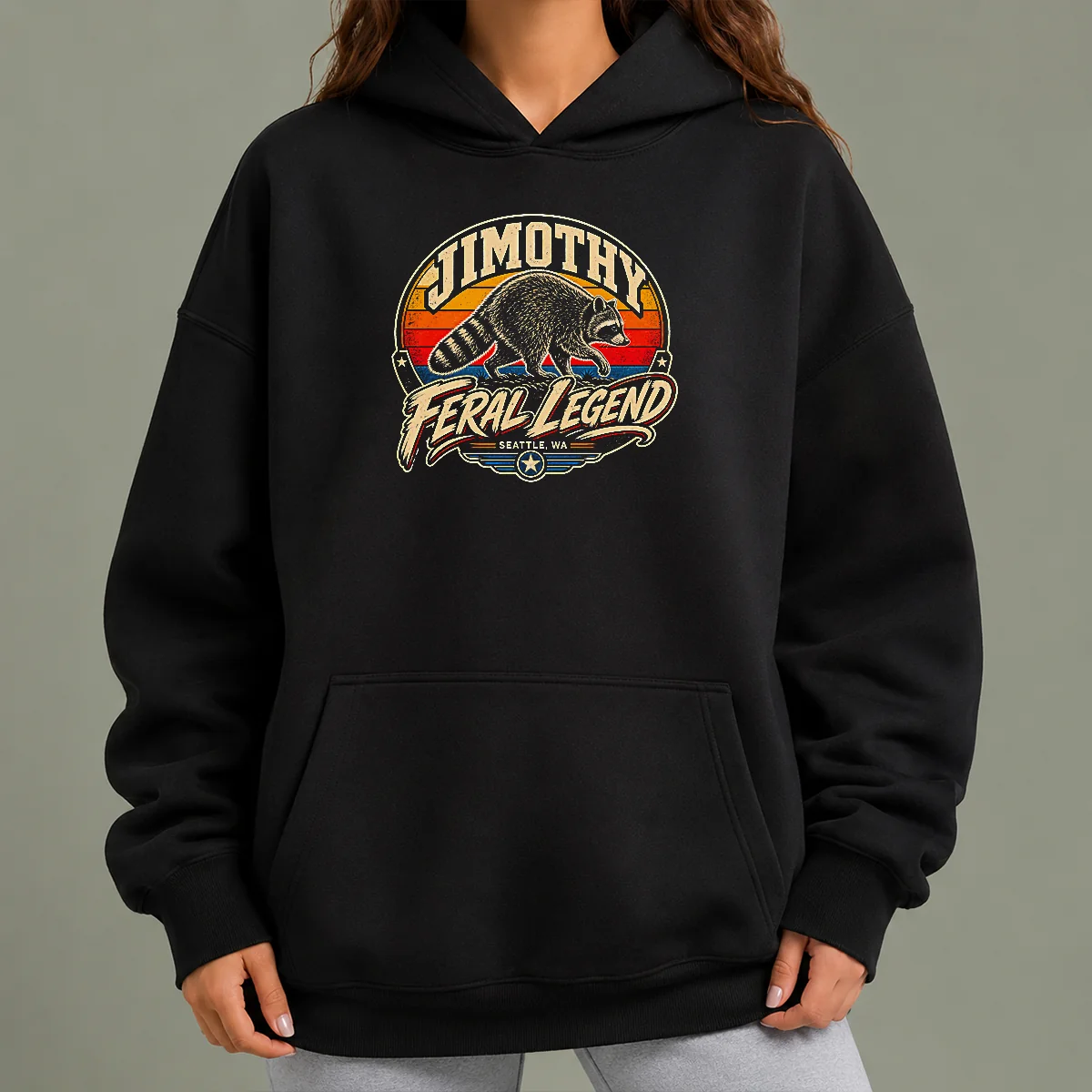 Nice Jimothy Raccoon Seattle Feral Legend Hoodie