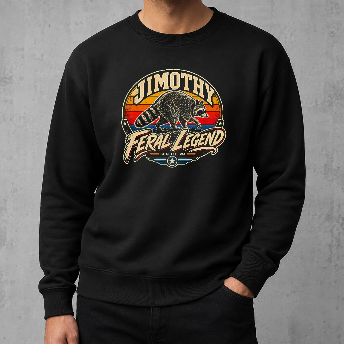 Nice Jimothy Raccoon Seattle Feral Legend Sweater