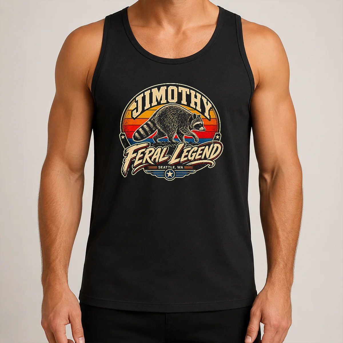 Nice Jimothy Raccoon Seattle Feral Legend Tank Top