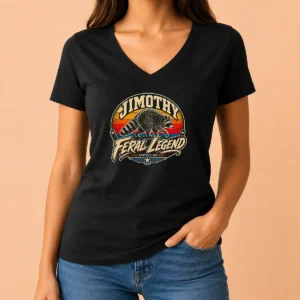 Nice Jimothy Raccoon Seattle Feral Legend V-Neck Shirt