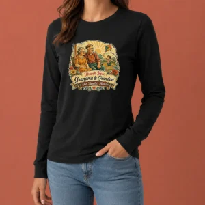 Nice Official Grandparents Day Vintage Thank You Grandma Grandpa Long Sleeve Shirt