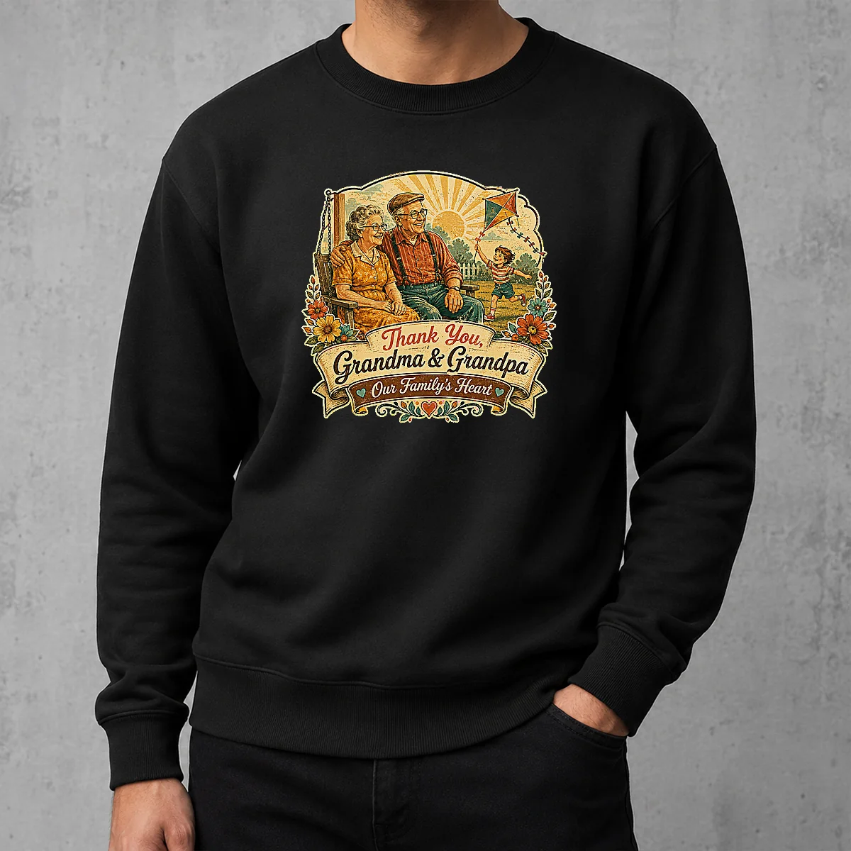 Nice Official Grandparents Day Vintage Thank You Grandma Grandpa Shirt - Image 7