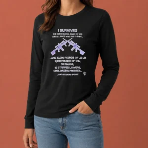 Nice Original I Survived The Gun Control Panic Of 2013 Long Sleeve Shirt