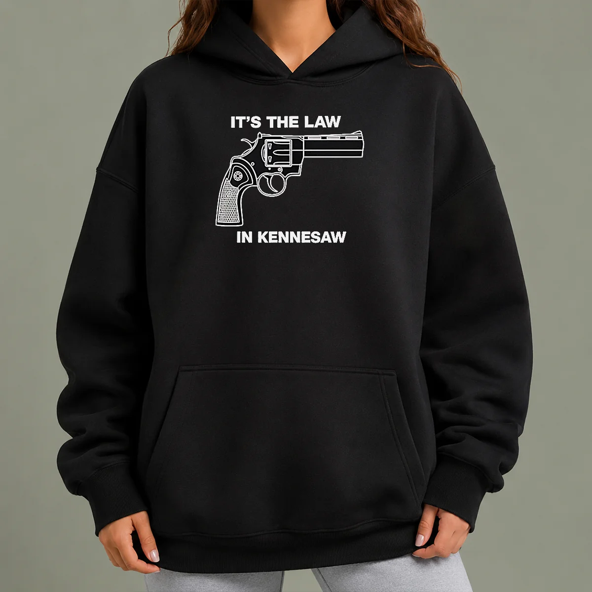 Nice Original It'S The Law In Kennesaw Gun Revolver Hoodie