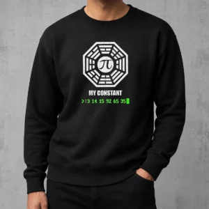 Nice Premium Lost My Constant Pi Symbol Distressed Dharma Initiative Sweater