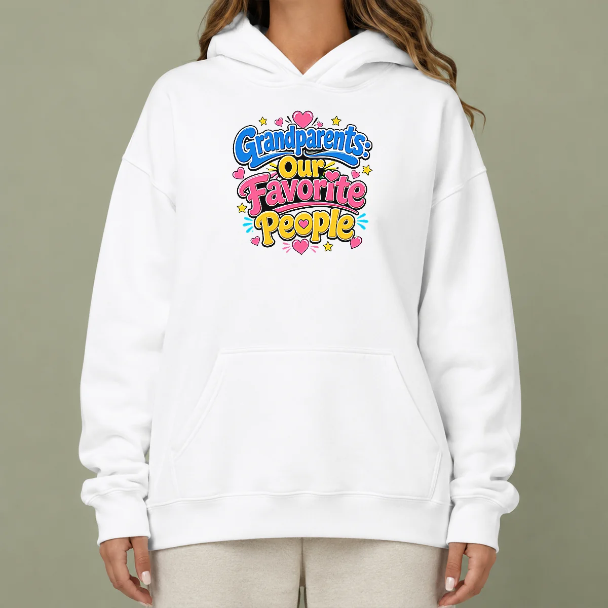 Nice Pretty Grandparents Day Love Cartoon Hoodie