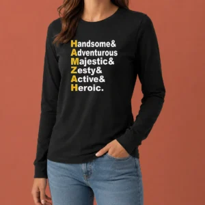 Nice Pretty Hamzah Handsome Adventurous Majestic Zesty Active Heroic Long Sleeve Shirt