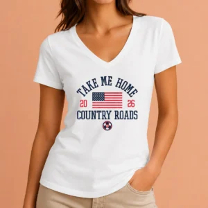 Nice USA Take Me Home Country Roads 2026 V-Neck Shirt