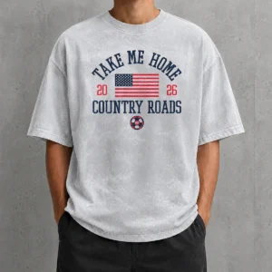 Nice USA Take Me Home Country Roads 2026 Washed T-Shirt