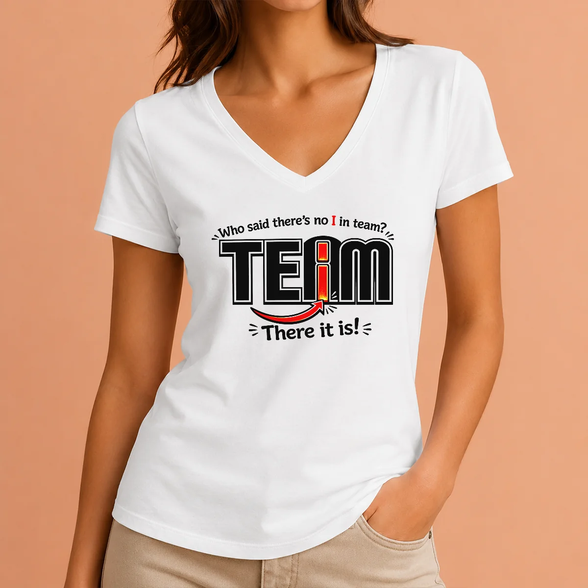 Nice WHO Said There'S No I V-Neck Shirt Nice WHO Said There'S No I V-Neck Shirt