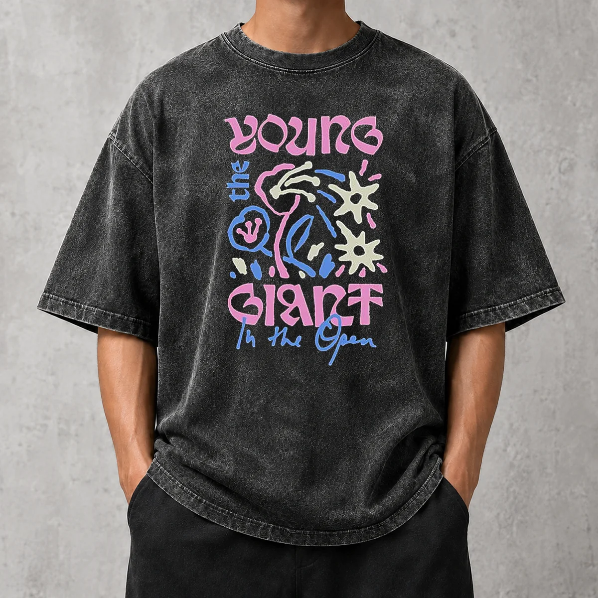 Nice Young The Giant In The Open Washed T Shirt featuring a soft, worn-in look with a comfortable fit