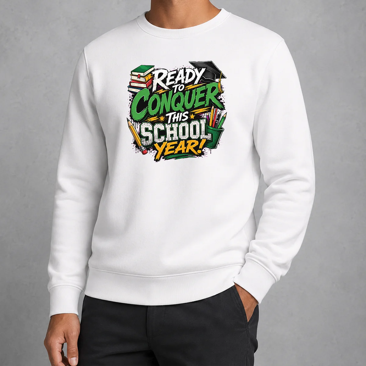 Official Back To School Excitement Ready To Conquer Sweater
