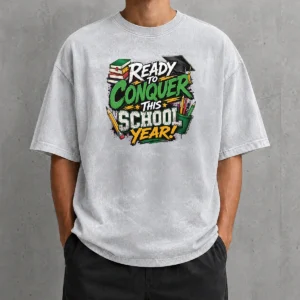 Official Back To School Excitement Ready To Conquer Washed T-Shirt