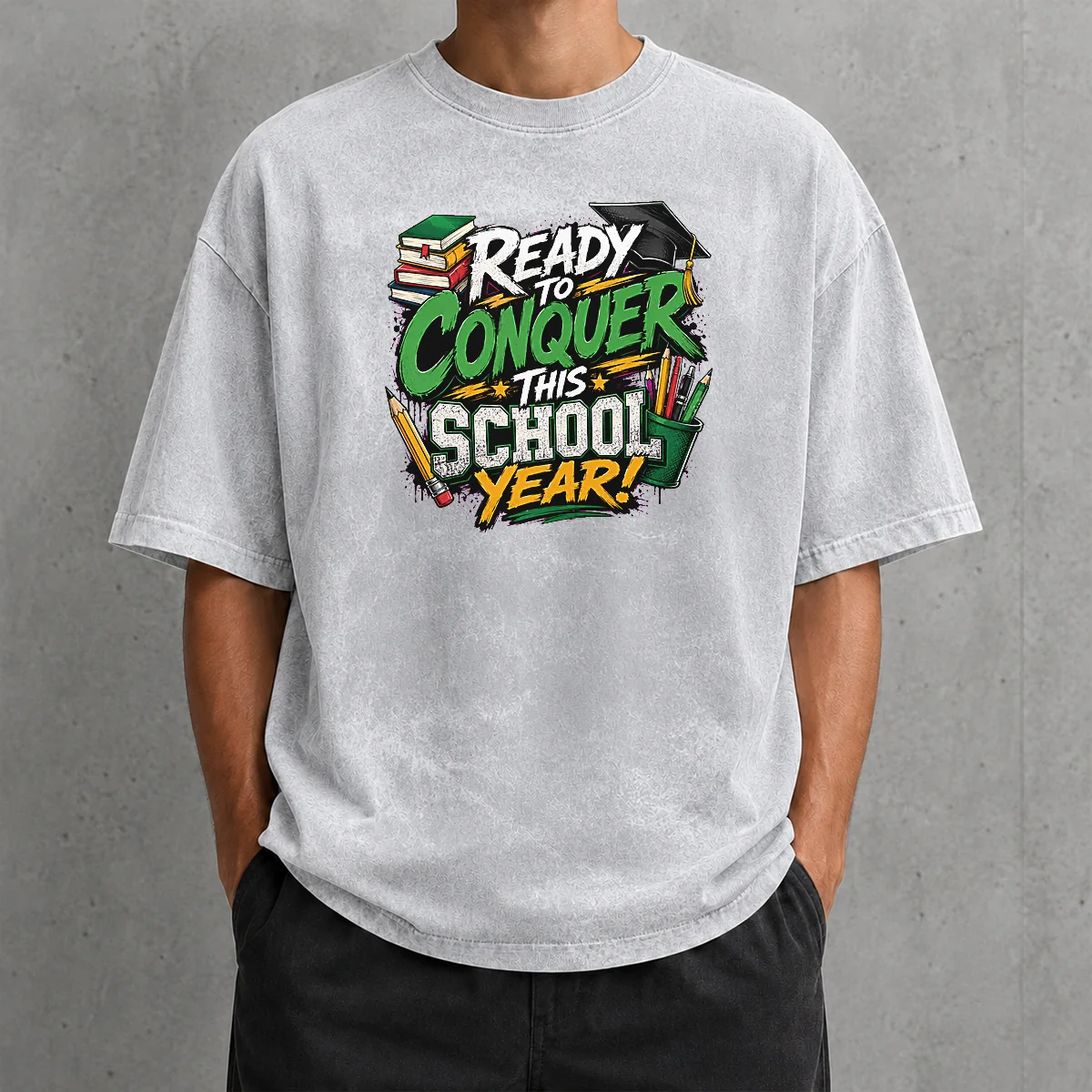 Official Back To School Excitement Ready To Conquer Washed T-Shirt