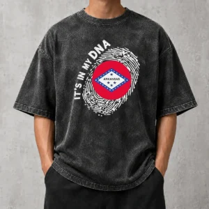 Official Hot It'S In My DNA Arkansas Washed T-Shirt
