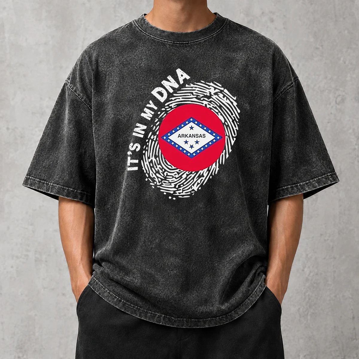 Official Hot It'S In My DNA Arkansas Washed T-Shirt