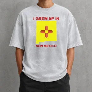 Official I Grew Up In New Mexico Washed T-Shirt