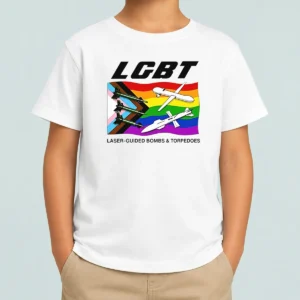 Official LGBT Laser Guided Bombs And Torpedoes Flag Kids T-Shirt