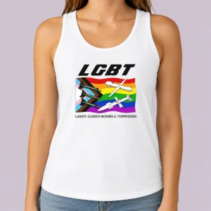 Official LGBT Laser Guided Bombs And Torpedoes Flag Tank Top