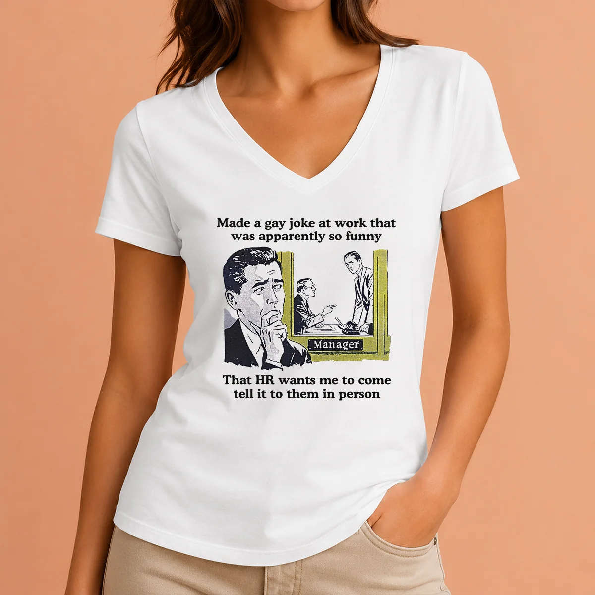 Official Made A Gay Joke At V-Neck Shirt Official Made A Gay Joke At V-Neck Shirt