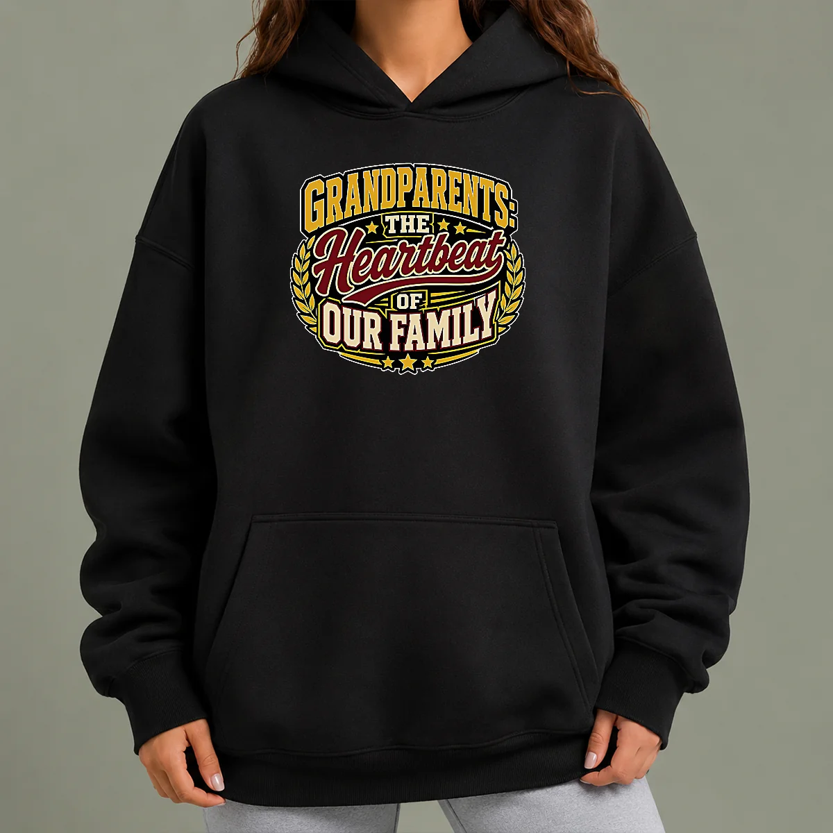 Original Grandparents Day Heartbeat Gratitude Mascot Hoodie