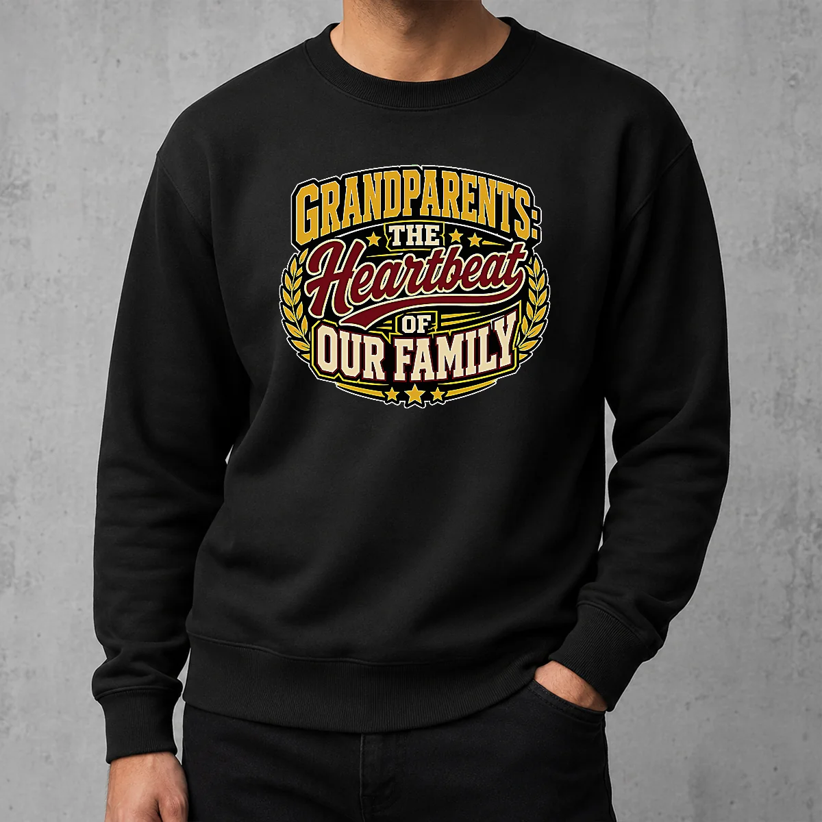Original Grandparents Day Heartbeat Gratitude Mascot Sweater