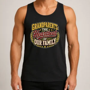 Original Grandparents Day Heartbeat Gratitude Mascot Tank Top