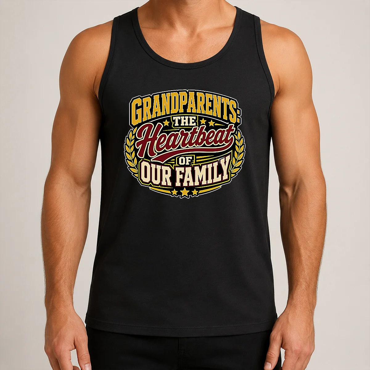 Original Grandparents Day Heartbeat Gratitude Mascot Tank Top