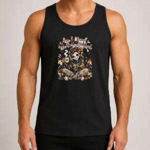 Original Halloween Skeleton Girl Coffee Watercolor Tank Top