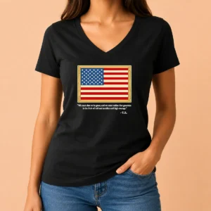 Original Theodore Roosevelt We Must Dare To Be Great And We Must Realize That Greatness V-Neck Shirt