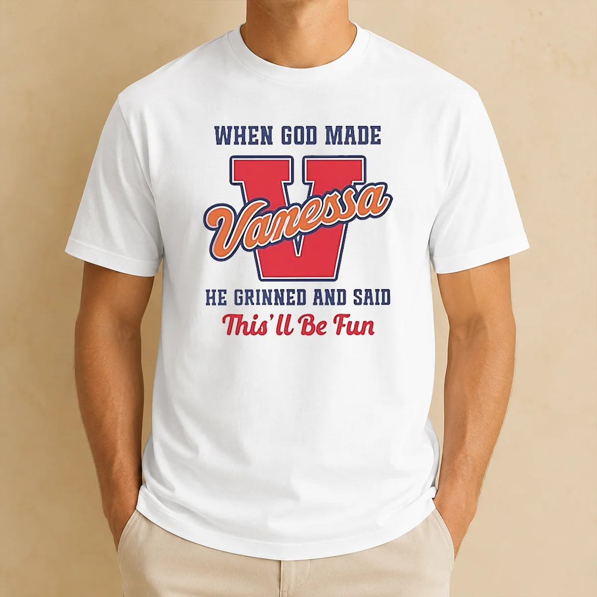 Perfect Good Vanessa When God Made Shirt Perfect Good Vanessa When God Made Shirt