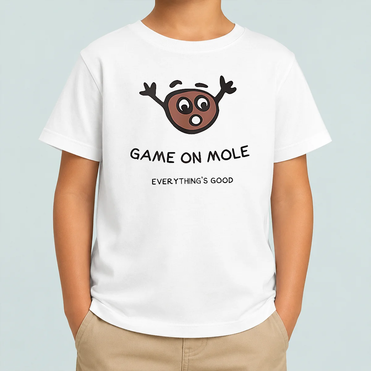 Perfect Hot Game On Mole Everything'S Good Kids T Shirt in vibrant colors, short sleeve cotton tee for children