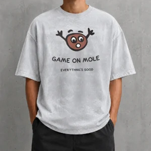 Perfect Hot Game On Mole Everything'S Good washed t shirt in soft fabric with relaxed fit