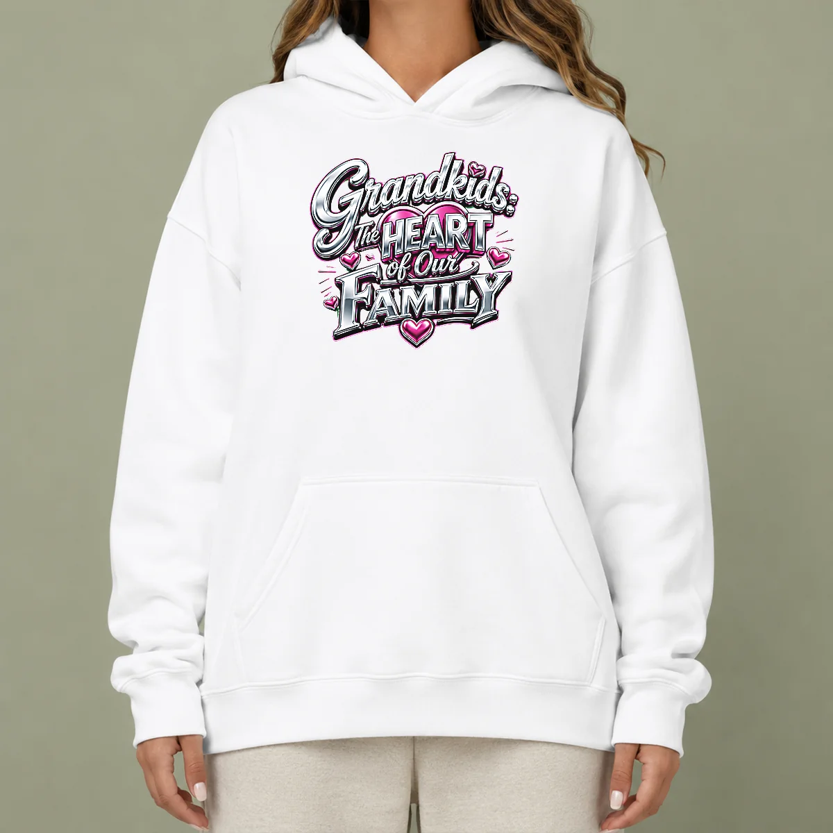 Perfect Original Grandkids The Heart Of Our Family Y2K Hoodie