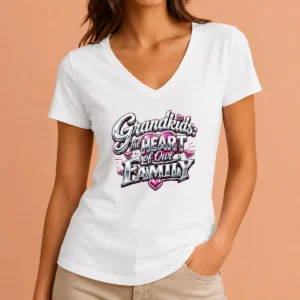 Perfect Original Grandkids The Heart Of Our Family Y2K V-Neck Shirt
