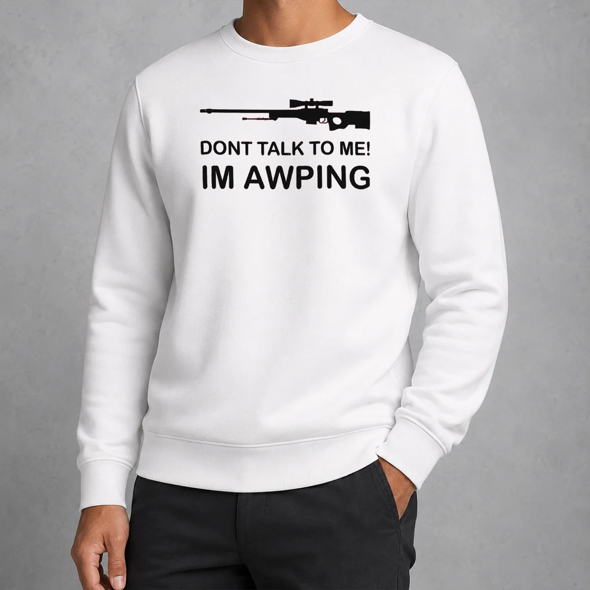 Perfect Pretty Gaming Gamer Gear AWP Sniper Rifle Dont Talk To Me Im Awping Sweater