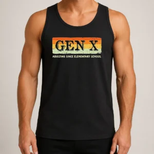 Premium Gen X Adulting Since Elementary School Tank Top