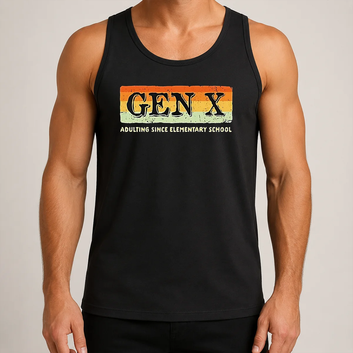 Premium Gen X Adulting Since Elementary School Tank Top