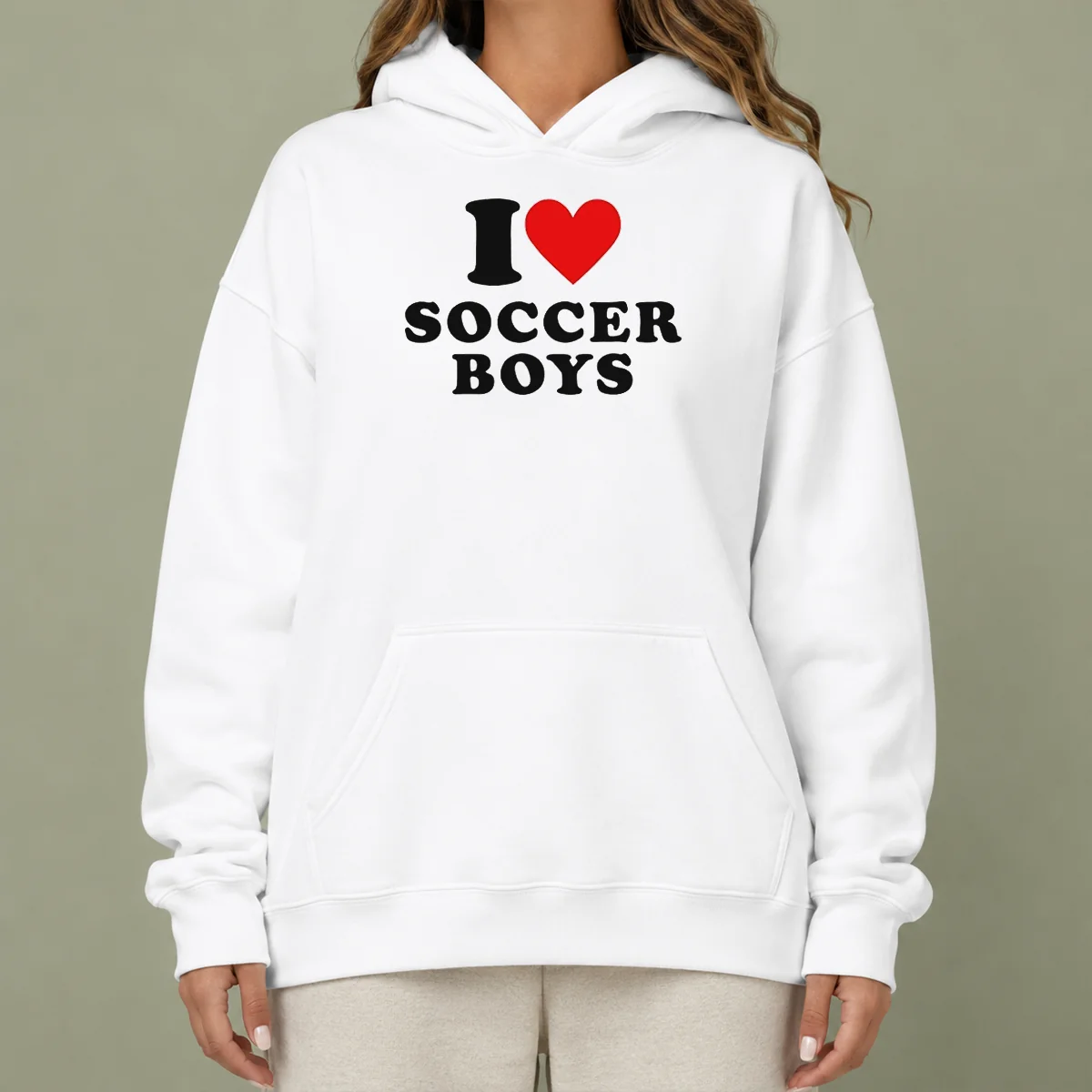 Premium Hot I Love Soccer Boys Hoodie