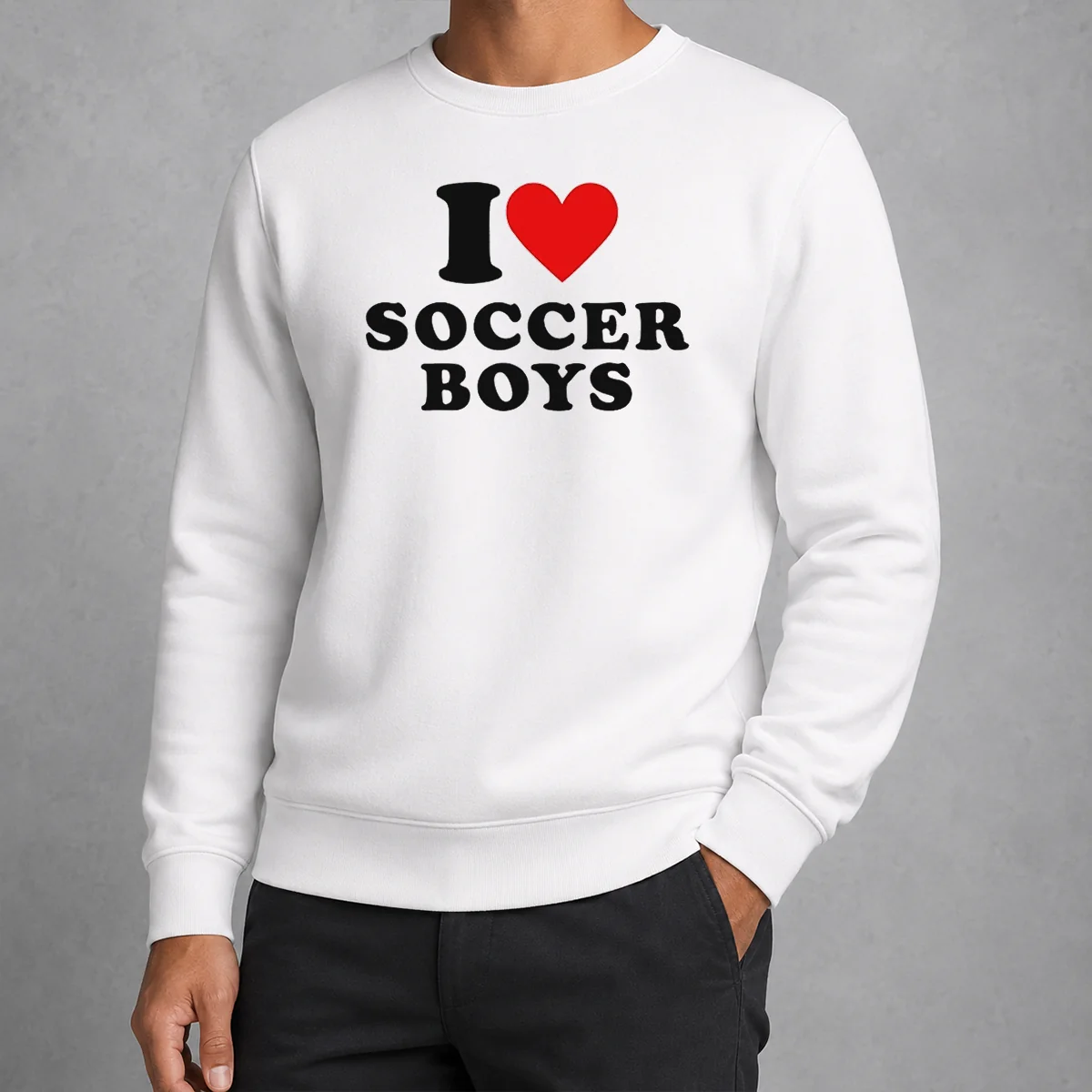 Premium Hot I Love Soccer Boys Sweater