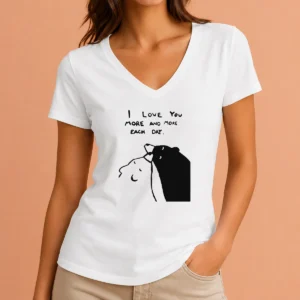 Premium I Love You More And More Each Day V-Neck Shirt